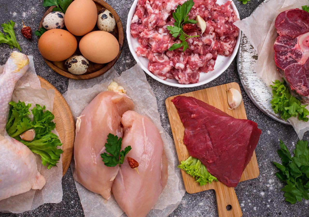 Bundle of meat items