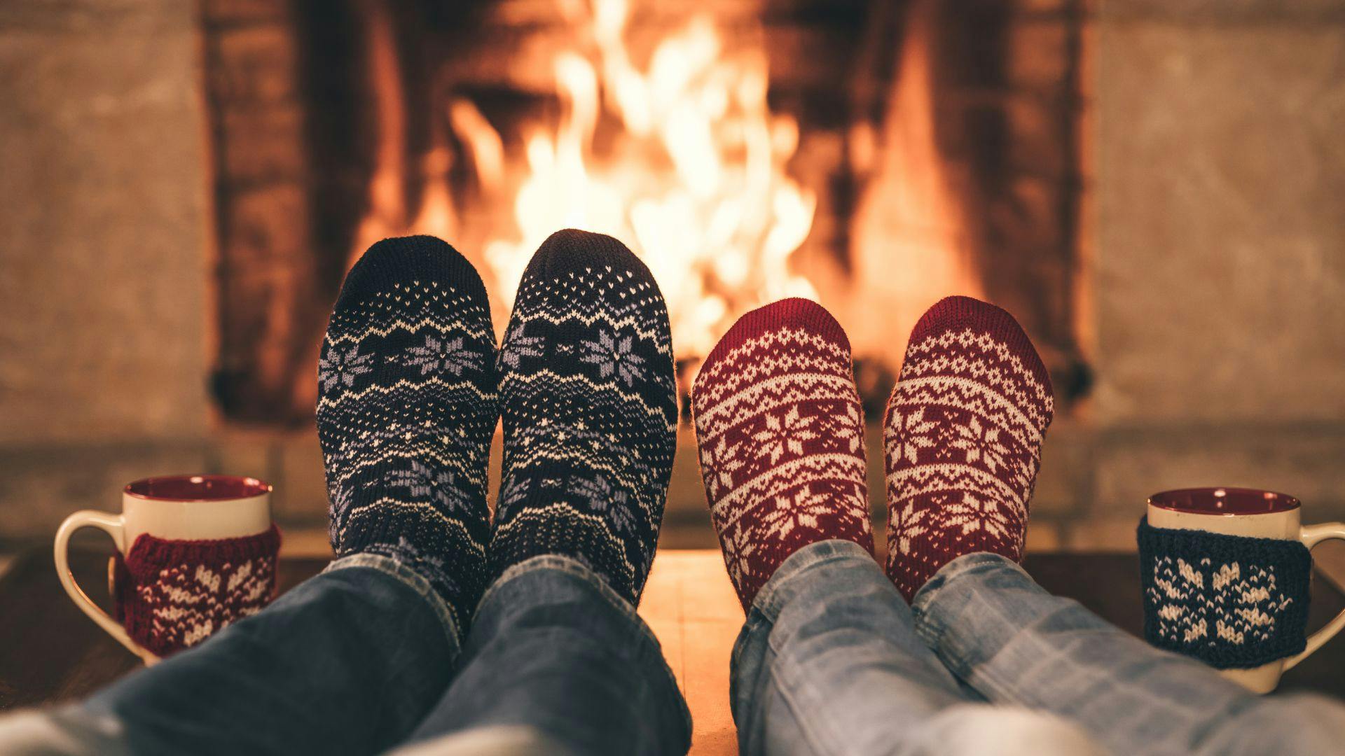 christmas by the fire