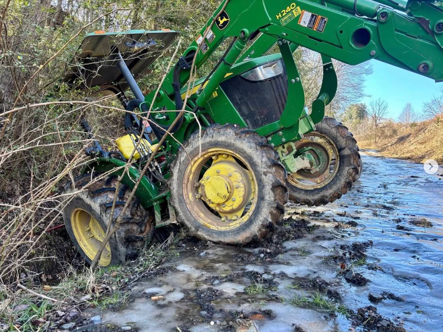 Farm tractor jackknifed on icy road—lessons in risk, resilience, and why small farms and businesses need to take action before it's too late.