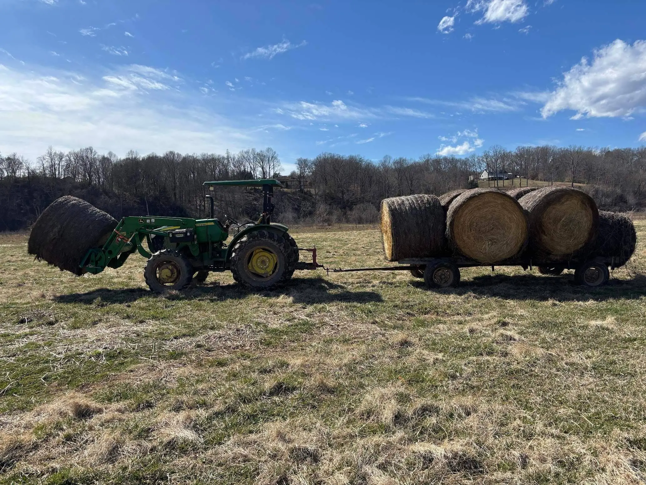 tractor at longbottom farm showing an example of growth strategies the farm is using.
