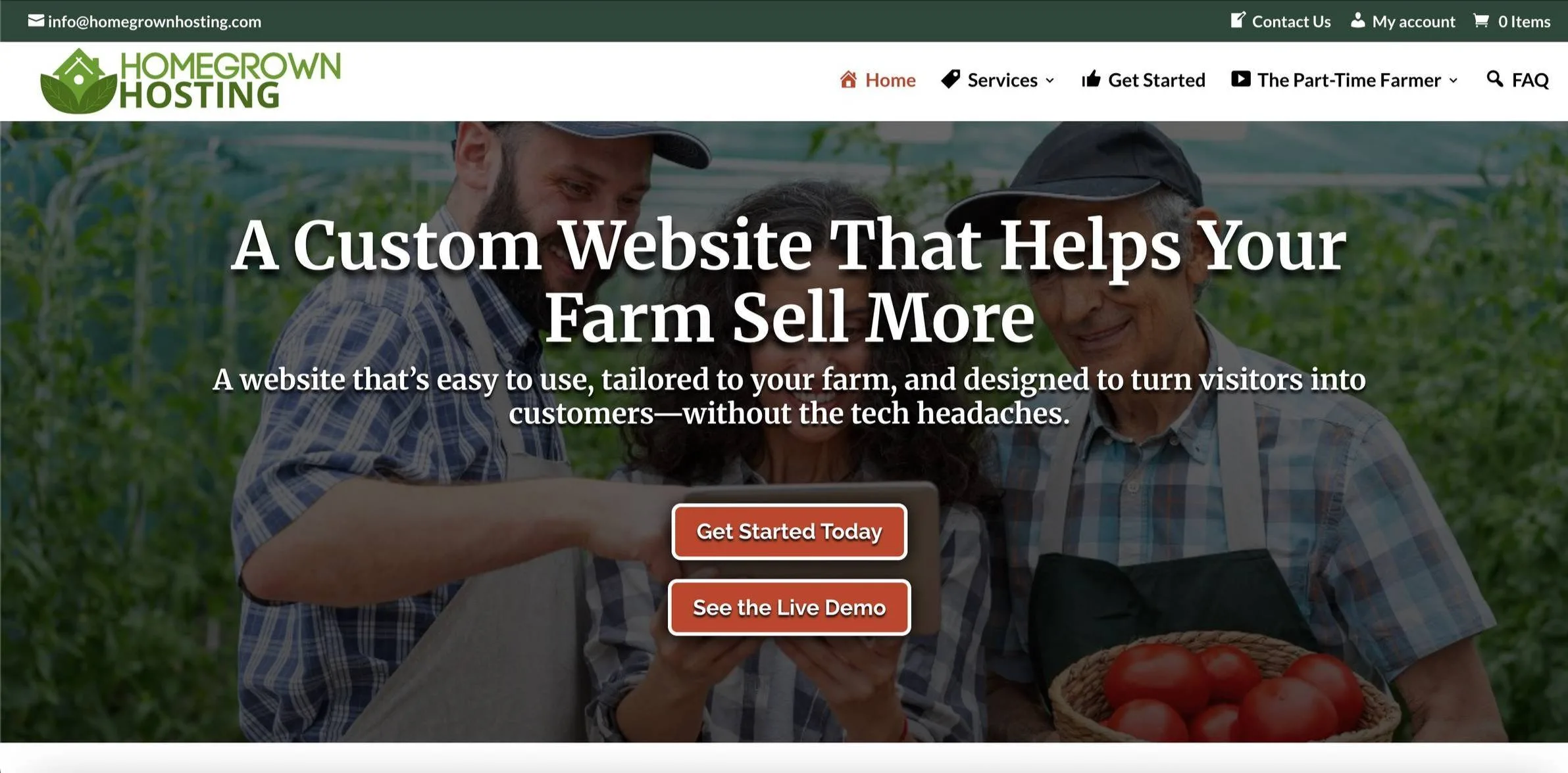 homegrownhosting.com where we create custom websites that help farmers sell more