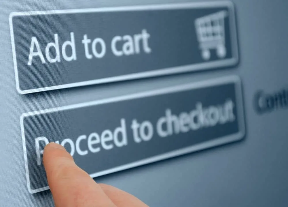 Proceed to checkout button representing farm website converting a browser to a buyer