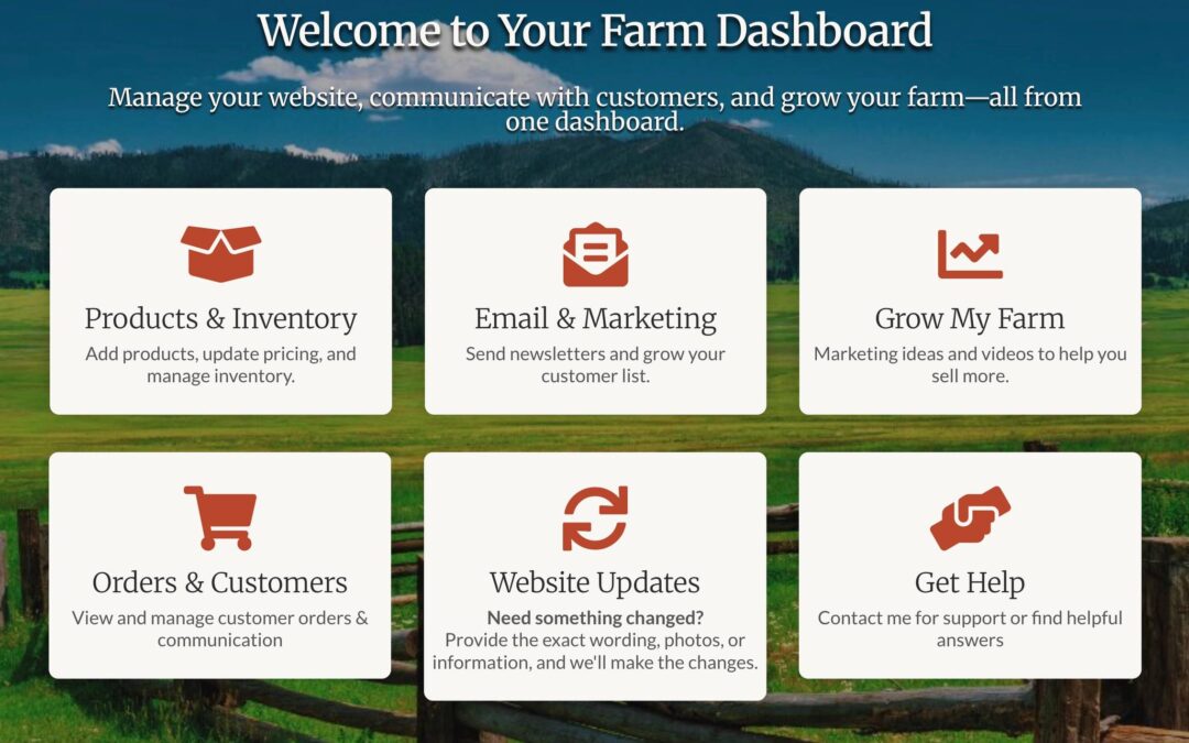 Simple dashboard for farmers to manage their orders and customers through Homegrown Hosting